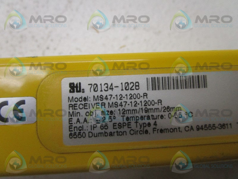 STI MS47-12-1200-R 70134-1028 LIGHT CURTAIN RECEIVER  NSNP