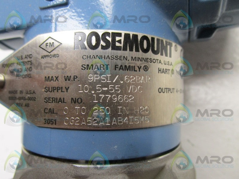 ROSEMOUNT 3051CG2A52A1AB4I5M5 TRANSMITTER  NSNP