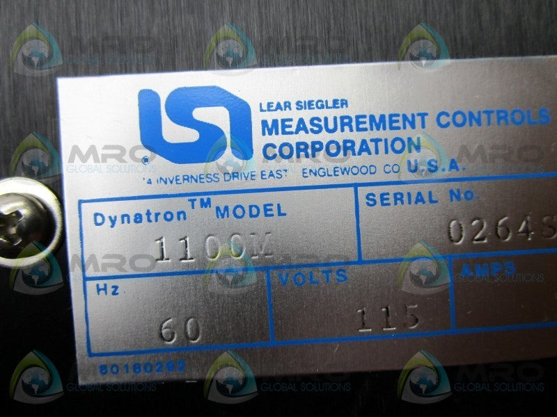 MEASUREMENT CONTROLS 1100M OPACITY MONITOR  NSNP