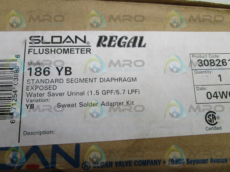 SLOAN 186YB STANDARD SEGMENT DIAPHRAGM  NSMP