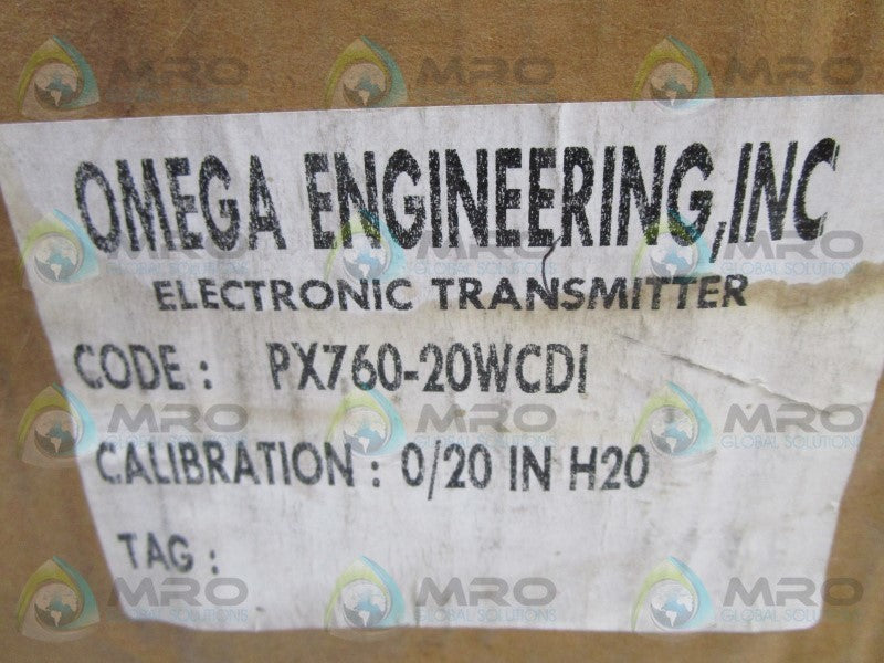 OMEGA PX760-20WCDI PRESSURE TRANSMITTER 0-20" WC  NSMP