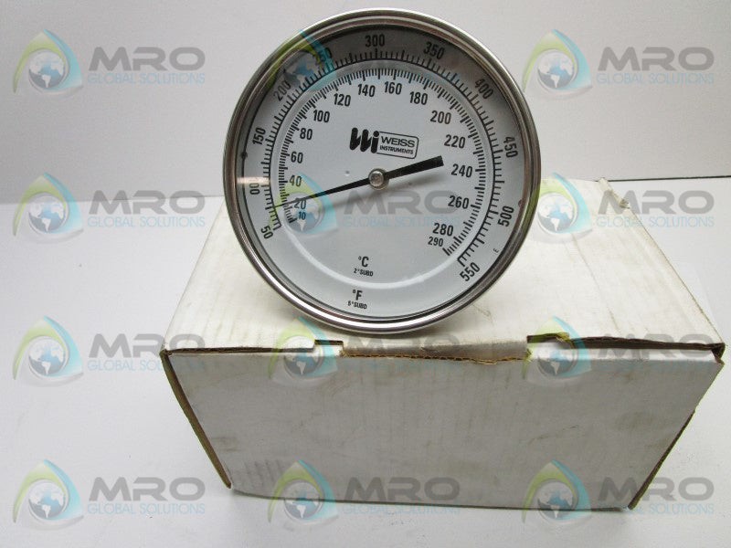 WEISS INSTRUMENTS 5BM6 BIMETAL THERMOMETER 50/550 F/C  NSMP