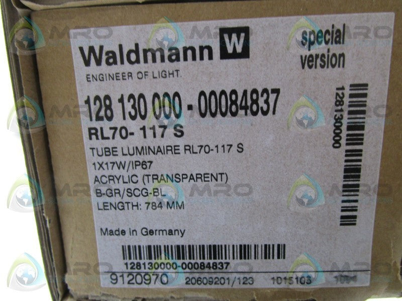 WALDMANN 128130000-00084837 RL70-117S TUBE LUMINAIRE  NSMP