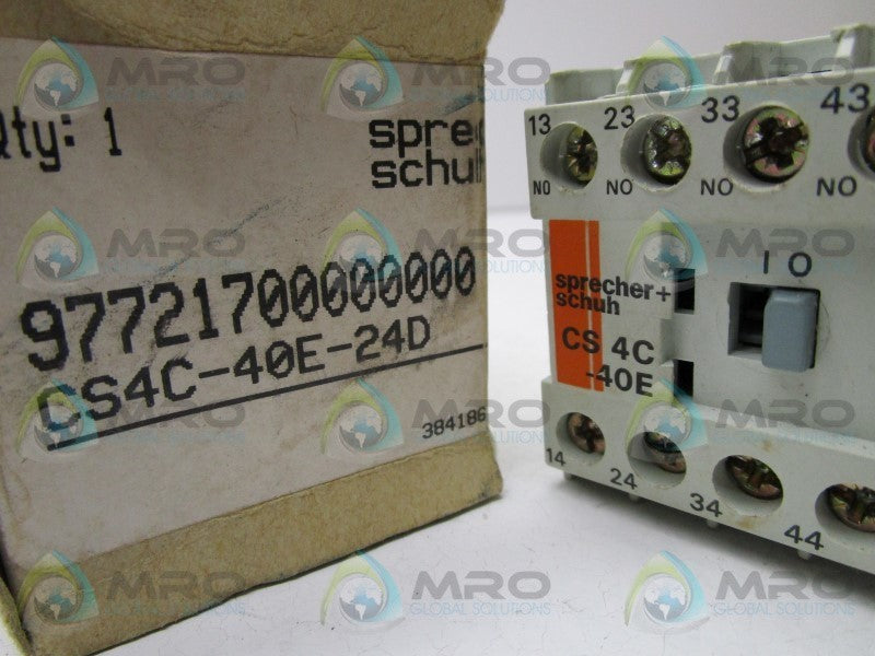 SPRECHER+SCHUH CS4C-40E-24D AUXILIARY CONTACT  NSMP