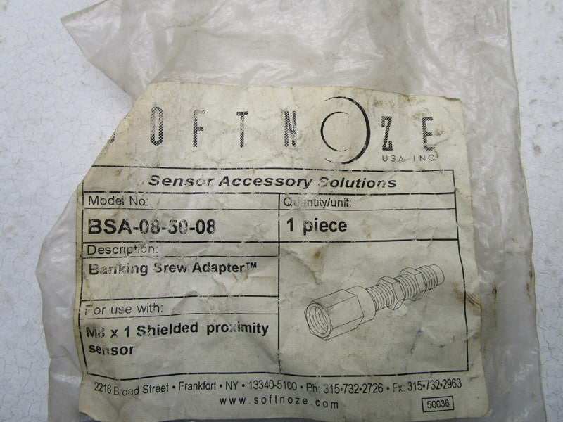 SOFTNOZE BSA-08-50-08 BANKING SCREW ADAPTER  NSMP