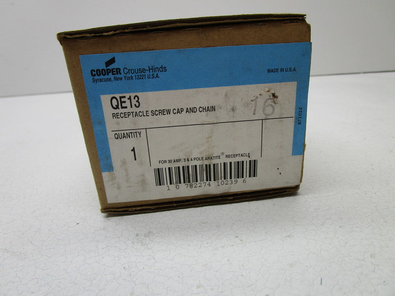 CROUSE-HINDS QE13 SCREW CAP AND CHAIN  NSMP