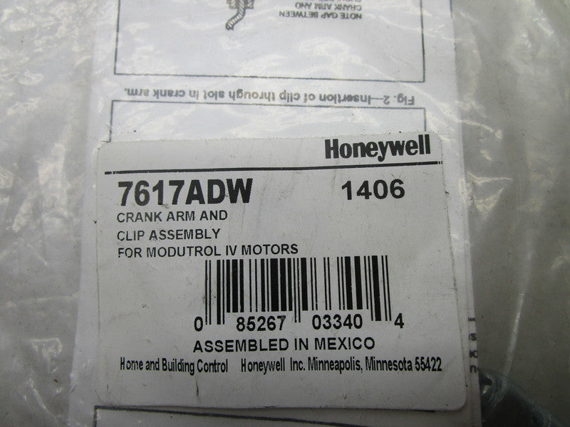 HONEYWELL 7617ADW CRANK ARM AND CLIP ASSEMBLY  NSMP