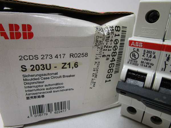 ABB S203U-Z1,6 CIRCUIT BREAKER 6A  NSMP