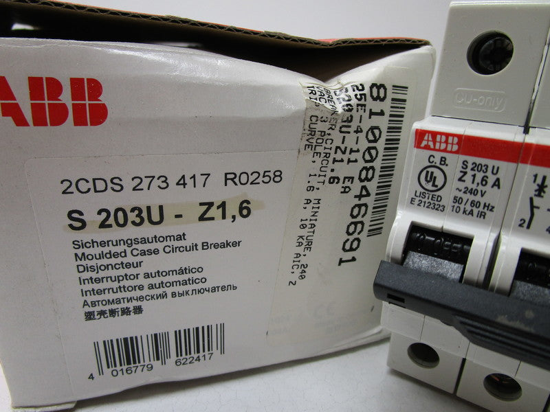 ABB S203U-Z1,6 CIRCUIT BREAKER 6A  NSMP