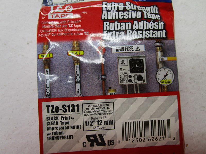 BROTHER TZE-S131 ADHESIVE LABEL TAPE  NSMP