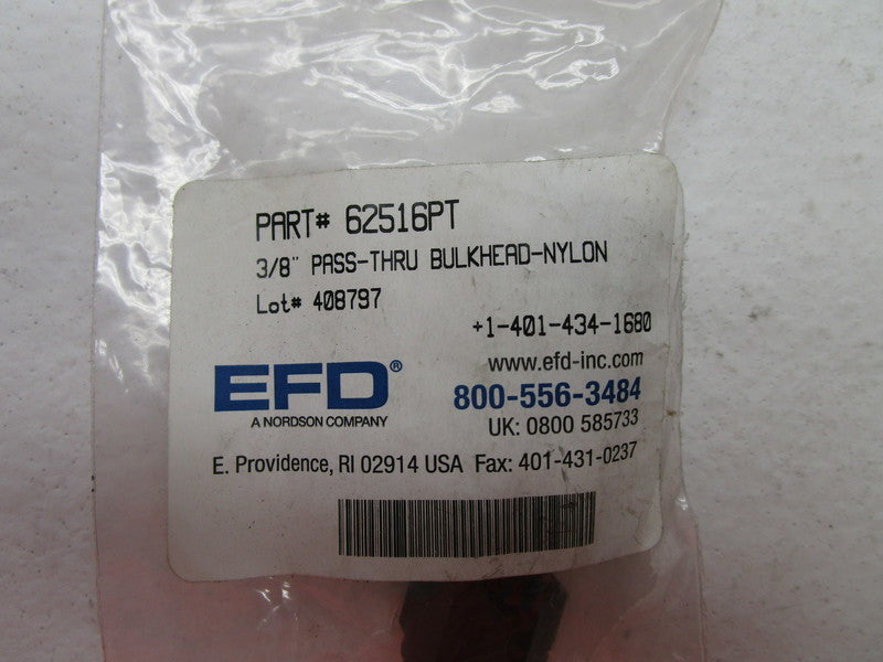 EFD 62516PT PASS-THRU BULKHEAD-NYLON  NSMP