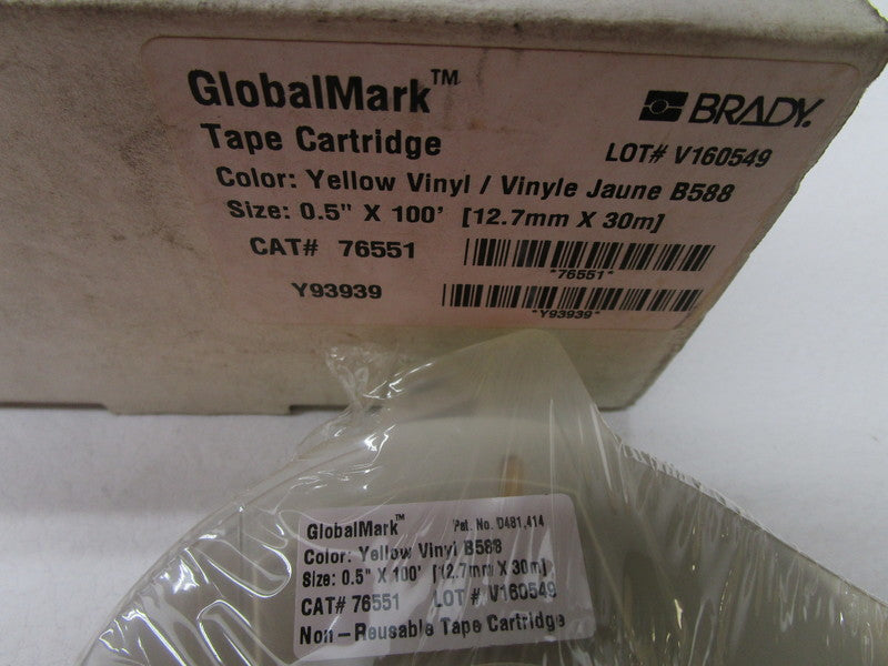 BRADY 76551 YELLOW TAPE CARTRIDGE  NSMP