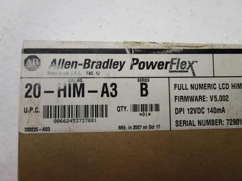 INDUSTRIAL SPARE PART 20-HIM-A3 SER. B F/W 5.002 DATE: 2007  NSFS