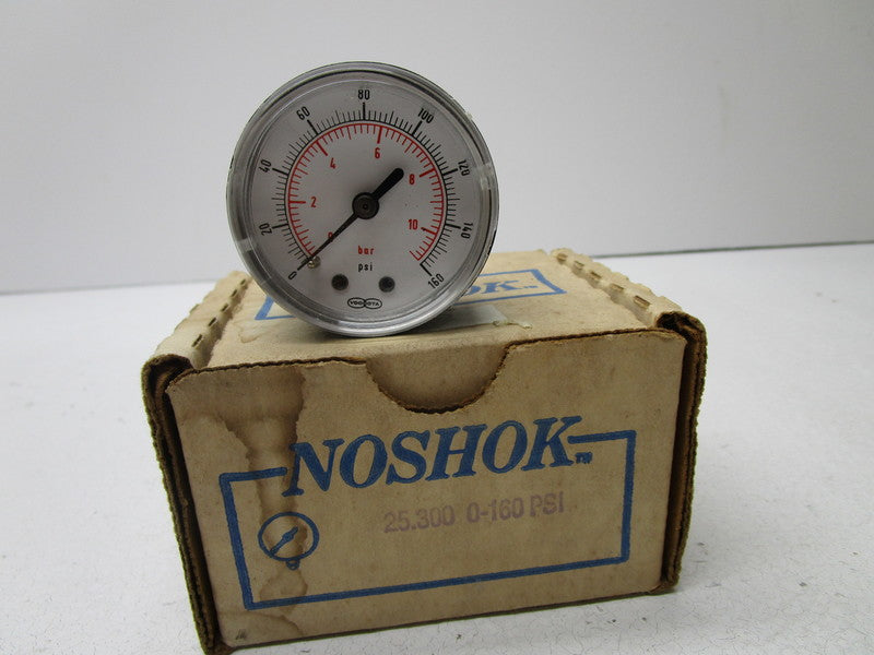 NOSHOK 25.300.160 PRESSURE GAUGE 0-160PSI  NSMP