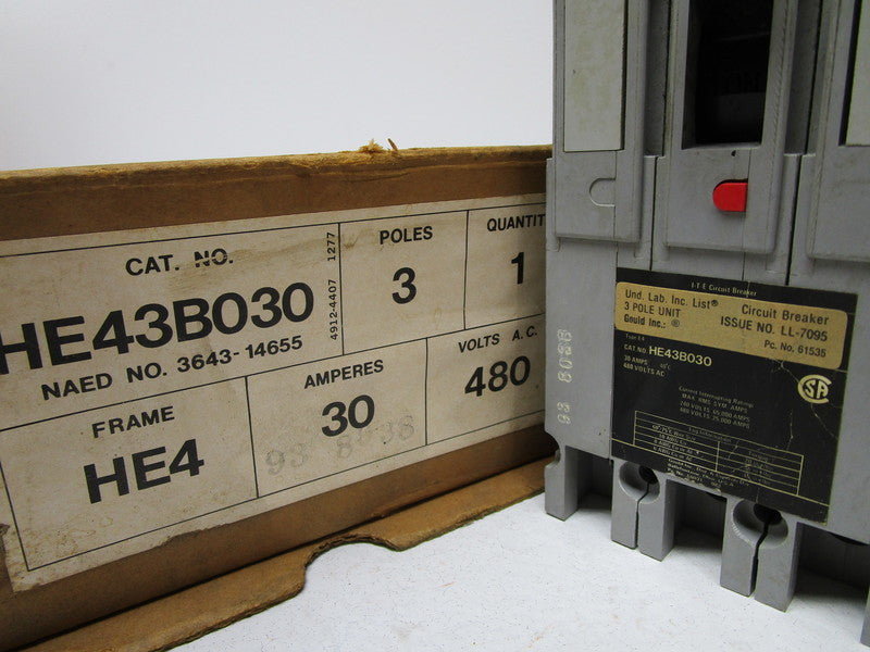 GOULD HE43B030 CIRCUIT BREAKER 30A  NSMP