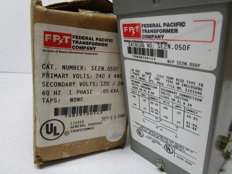 FEDERAL PACIFIC SE2N.050F TRANSFORMER  NSMP