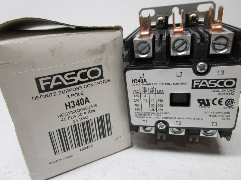 FASCO H340A CONTACTOR 24V  NSMP