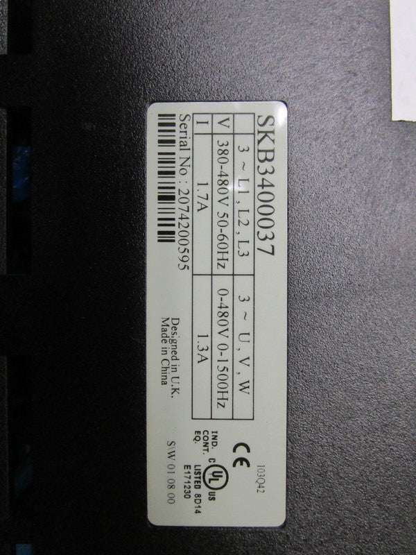EMERSON SKBD3400037 VARIABLE SPEED AC DRIVE  UNMP