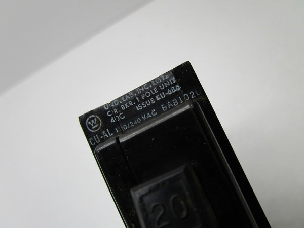 WESTINGHOUSE BAB1020 CIRCUIT BREAKER 20A  NSNP