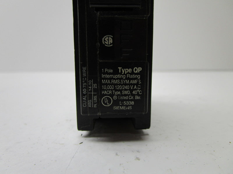SIEMENS QP120 CIRCUIT BREAKER 20A  NSNP