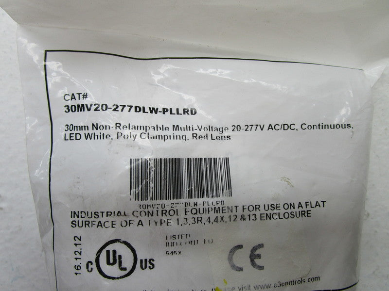 C3 30MV20-277DLW-PLLRD RED LIGHT  NSMP