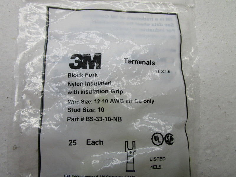 3M BS-33-10-NB BLOCK FORK (OKG OF 25)  NSMP
