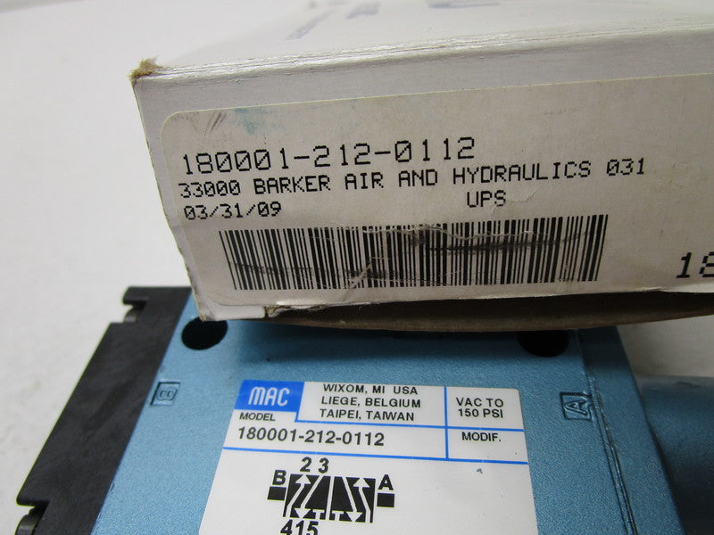 MAC 180001-212-0112 SOLENOID VALVE  NSMP