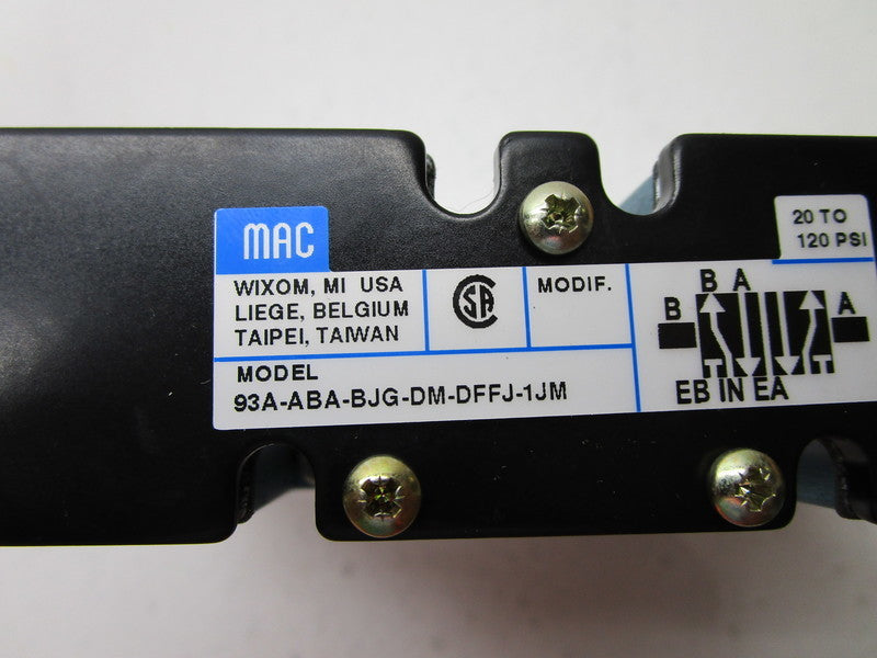 MAC 93A-ABA-BJG-DM-DFFJ-1JM SOLENOID VALVE  NSNP