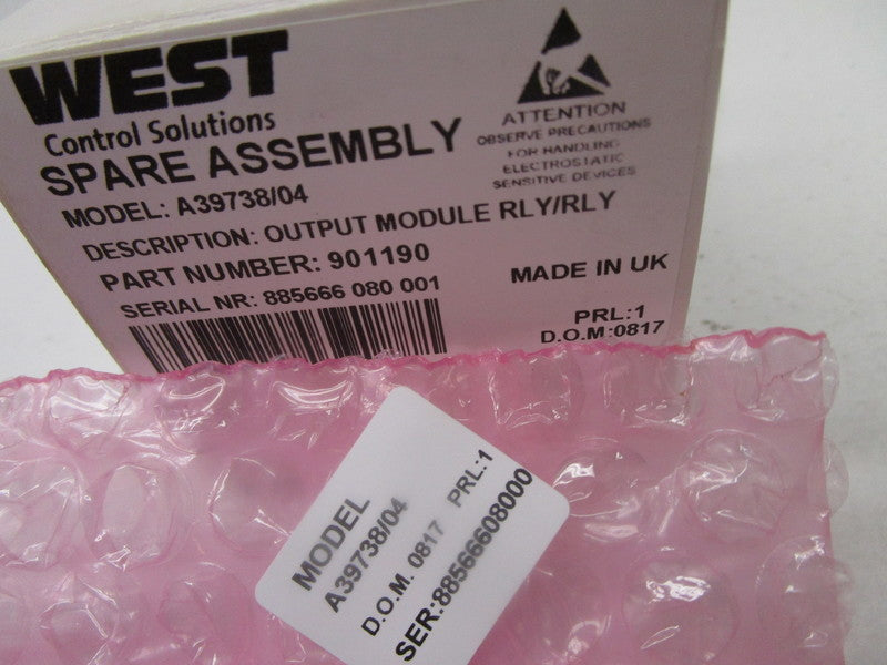 WEST CONTROL SOLUTIONS 901190 A39738/04 OUTPUT MODULE  NSMP