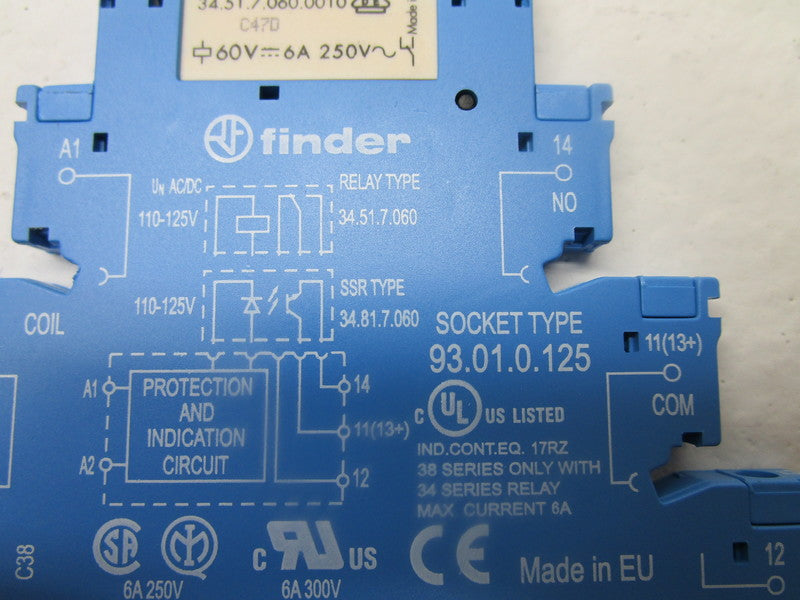 FINDER 93.01.0.125 TERMINAL BLOCK (AS PICTURED)  NSNP