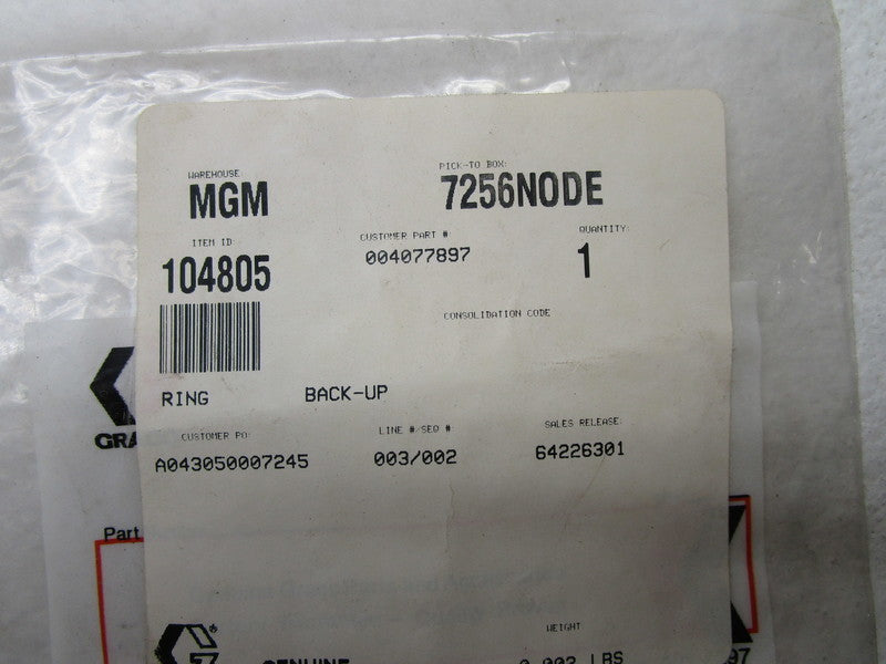 GRACO 104805 O-RING  NSMP
