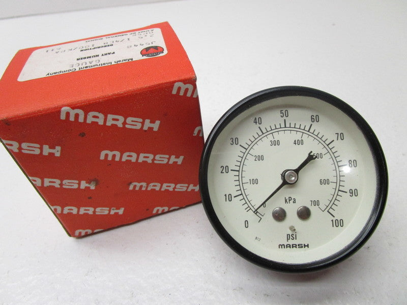 MARSH J5448 PRESSURE GAUGE 0-100 PSI  NSMP