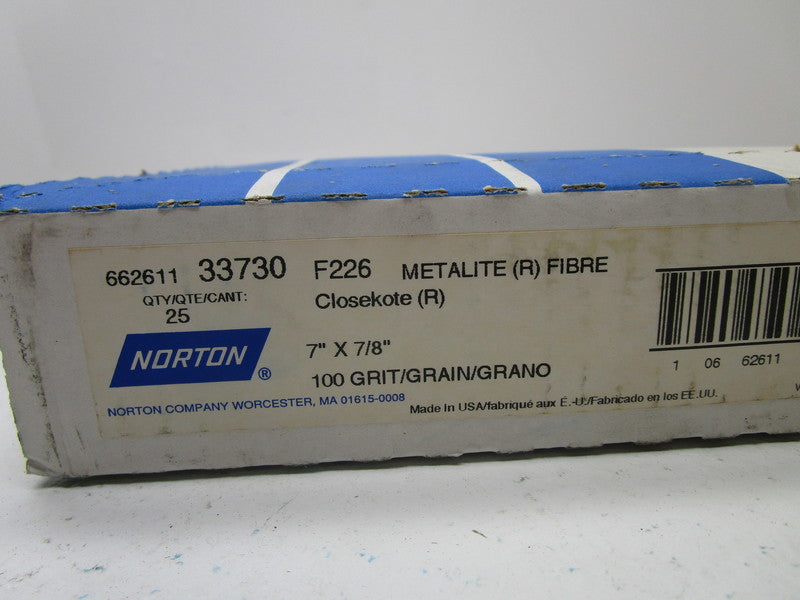 NORTON 66261133730 METALITE FIBER DISC (PKG OF 25)  NSFS