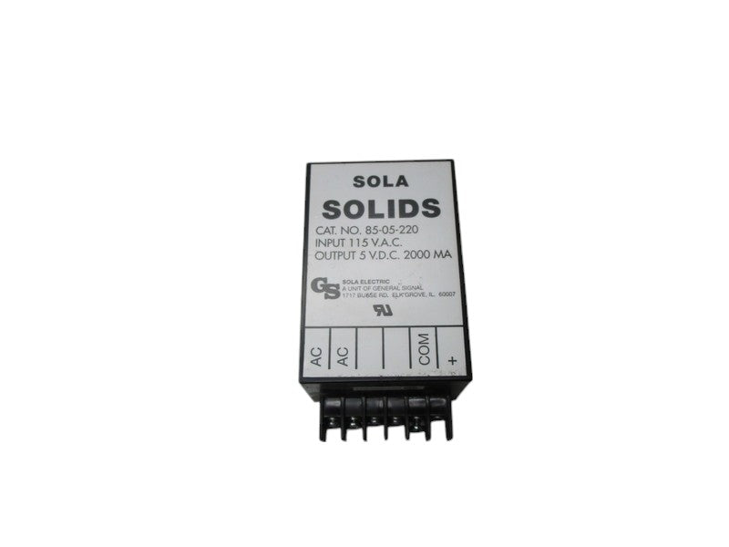 SOLA SOLIDS 85-05-220 POWER SUPPLY  UNMP
