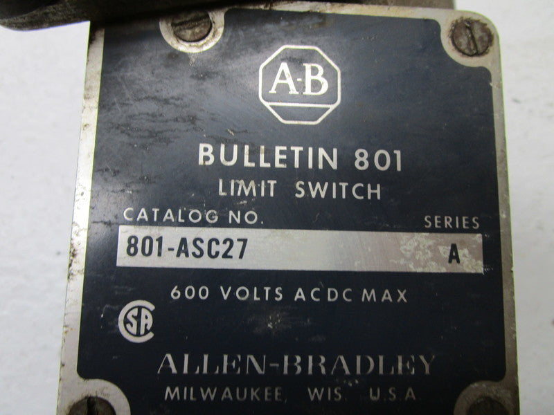 INDUSTRIAL SPARE PART 801-ASC27 SER. A LIMIT SWITCH  UNMP