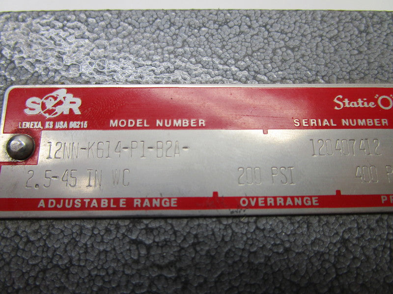 SOR 12NN-K614-P1-B2A-2.5-45 PRESSURE SWITCH  NSNP