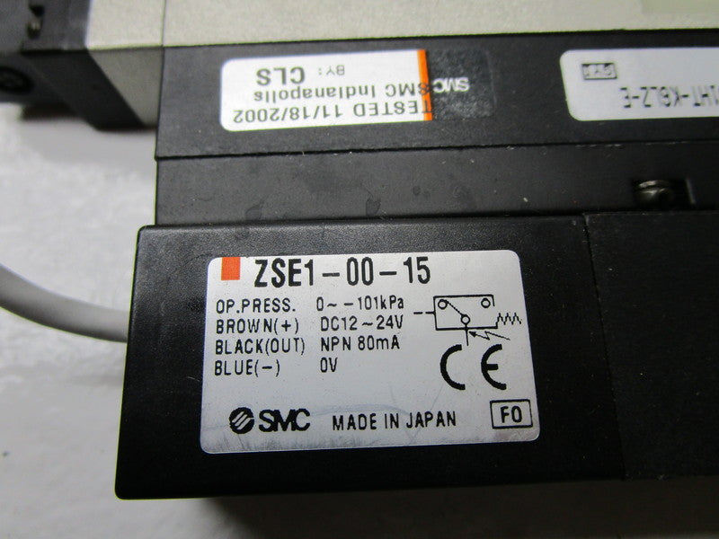 SMC ZSE1-00-15 PRESSURE SWITCH (AS PICTURED)  UNMP