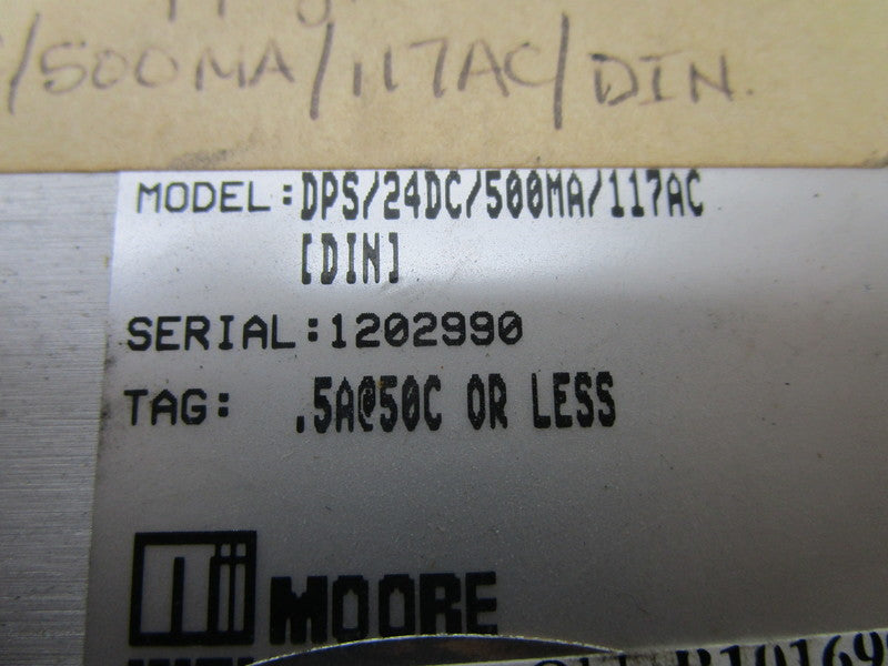 MOORE DPS/24DC/500MA/117AC POWER SUPPLY  UNMP