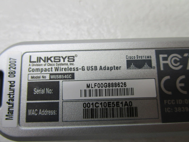 LINKSYS WUSB54GC USB ADAPTER  NSNP