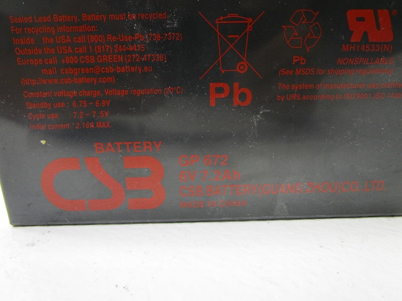 CSB BATTERY GP672 BATTERY  UNMP