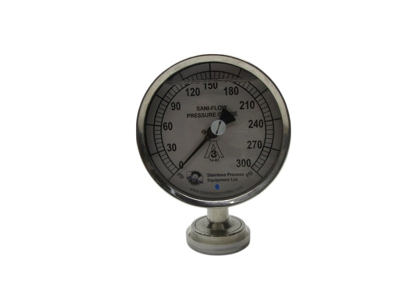 STAINLESS PROCESS 5S-G-2U-GF-BT-TF PRESSURE GAUGE 0-300PSI  NSNP
