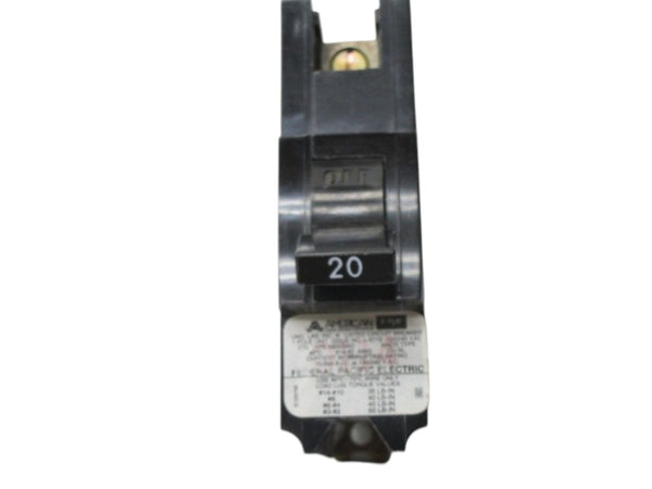FEDERAL PIONEER NBSWD120 CIRCUIT BREAKER 20A  UNMP