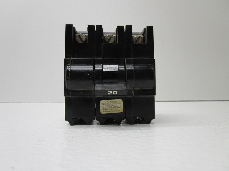 FEDERAL PIONEER NB320 20AMP 3POLE CIRCUIT BREAKER  UNMP