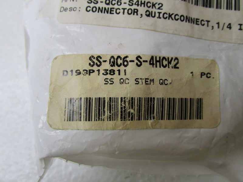 SWAGELOK SS-QC6-S-4HCK2 QUICK CONNECTOR  NSMP