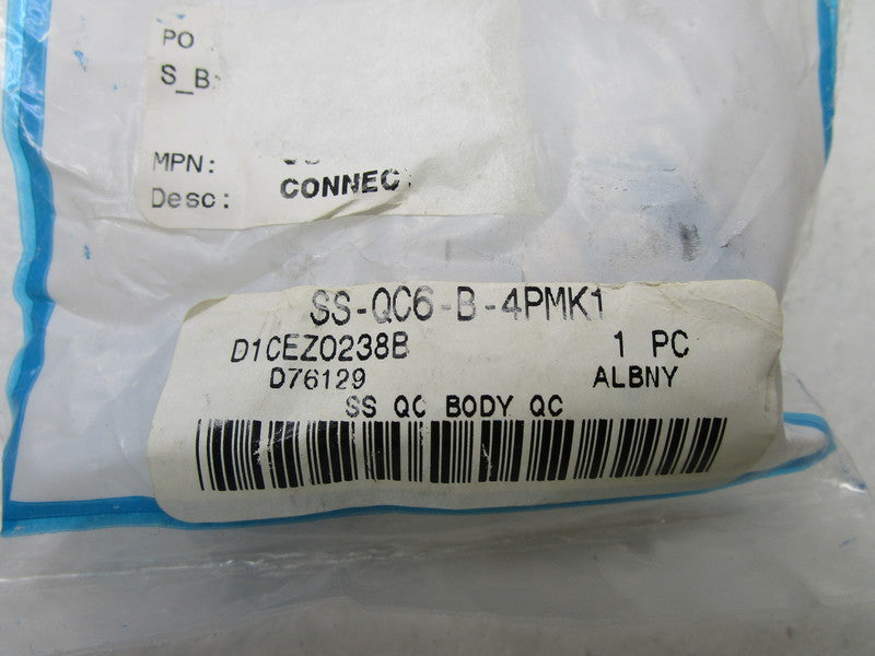 SWAGELOK SS-QC6-B-4PMK1 QUICK CONNECTOR  NSMP