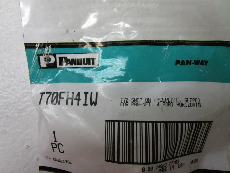 PANDUIT T70FH4IW SNAP ON FACEPLATE  NSMP