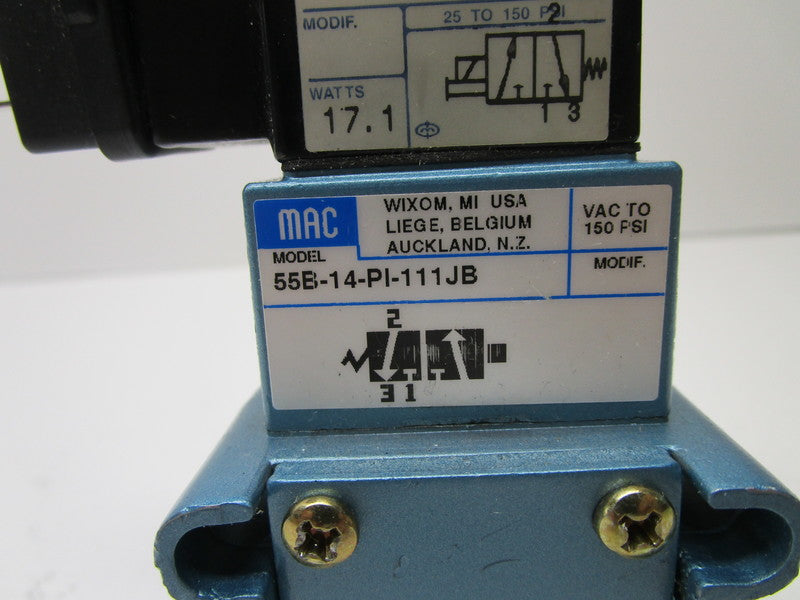 MAC 55B-14-PI-111JB SOLENOID VALVE  UNMP