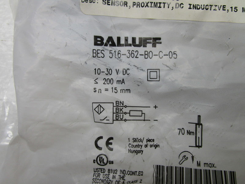 BALLUFF BES516-362-BO-C-05 PROXIMITY SENSOR  NSMP