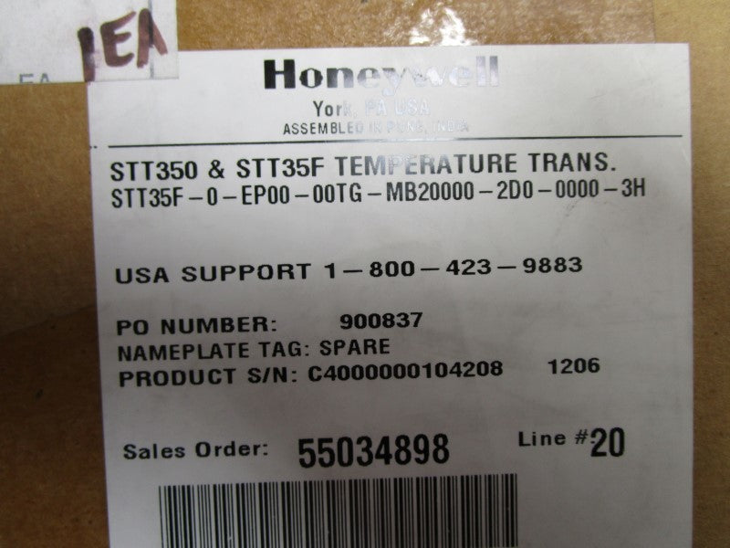 HONEYWELL STT35F-0-EP00-00TG-MB20000-2D0-0000-3H TRANSMITTER  NSMP