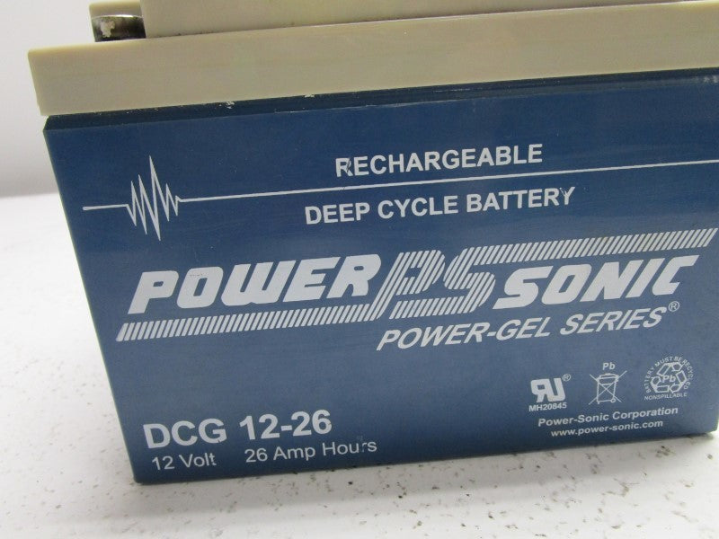 POWER-SONIC DCG12-26 RECHARGEABLE DEEP CYCLE BATTERY  UNMP